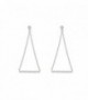 Boucles doreilles Triangles précieux Or Blanc et Diamant 0,2ct