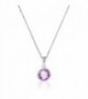Pendentif Bright Purple Or Blanc et Diamant ct Améthyste 0,56ct