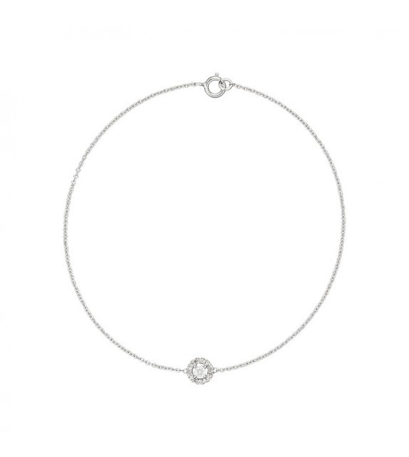 Bracelet Encerclé Or Blanc et Diamant 0,1ct